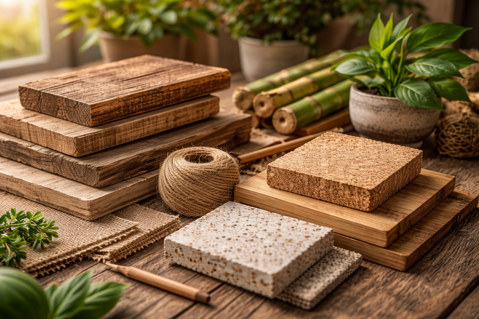 Detail van duurzaam materiaal in een maatinterieur